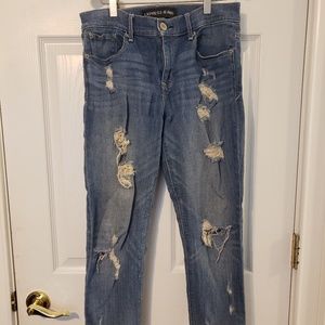 Distressed jeans